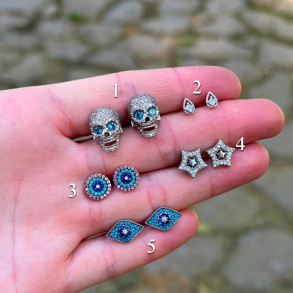 Calavera, mini gota, estrella, Círculo de Luz