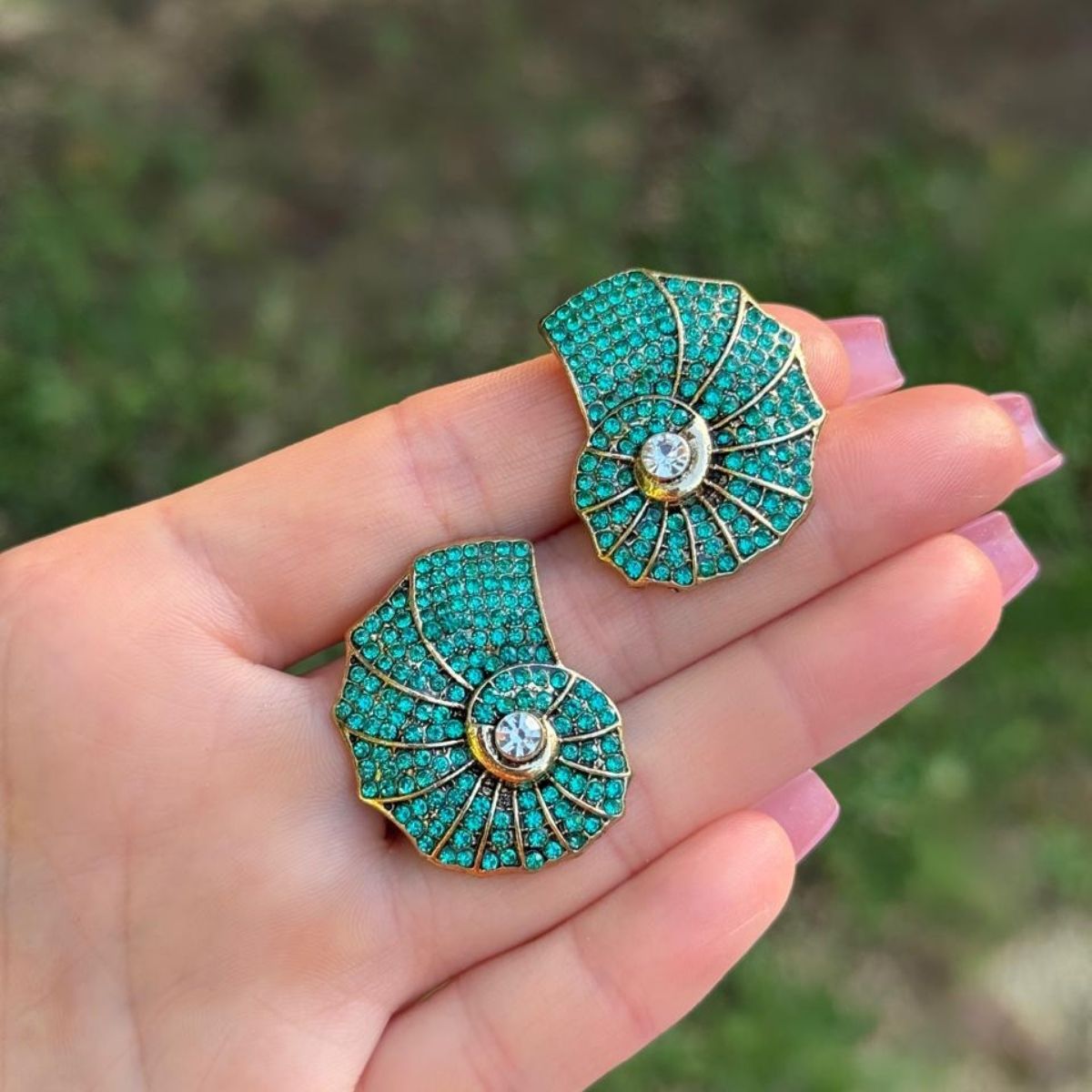 Aretes - Caracol Azul