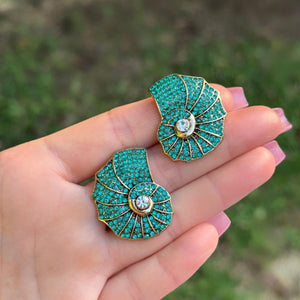 Aretes - Caracol Azul
