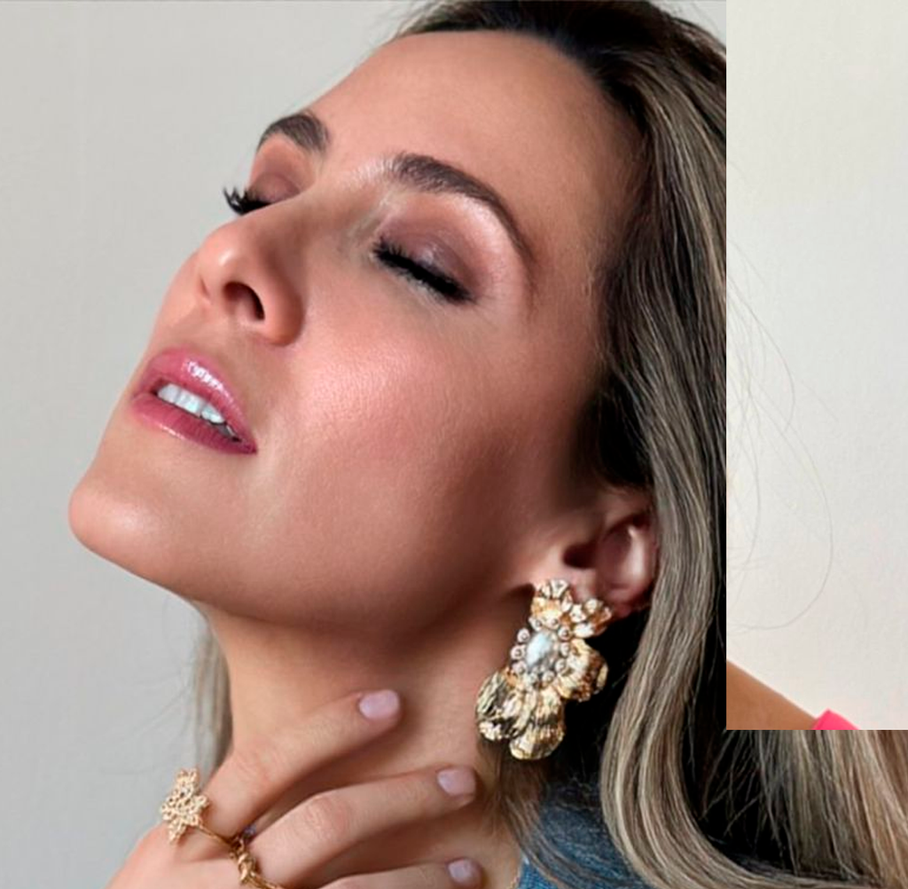 Maxi media flor dorada