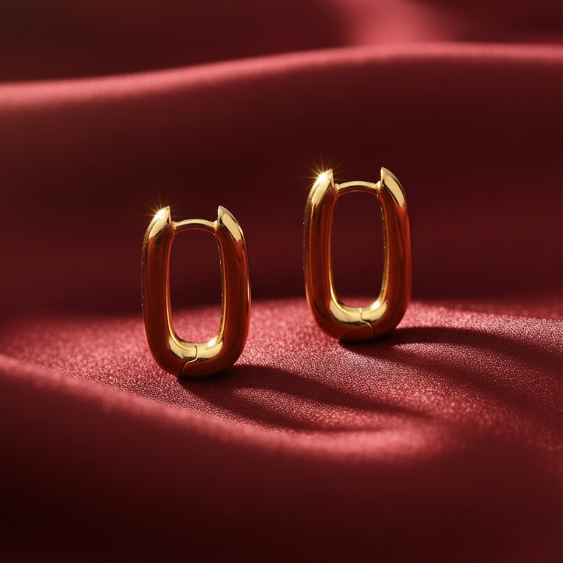 Arracada chunky cuadradas