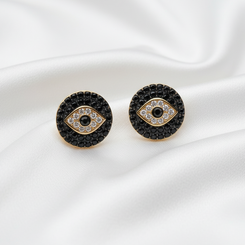 Ojo turco Pavé bicolor negro