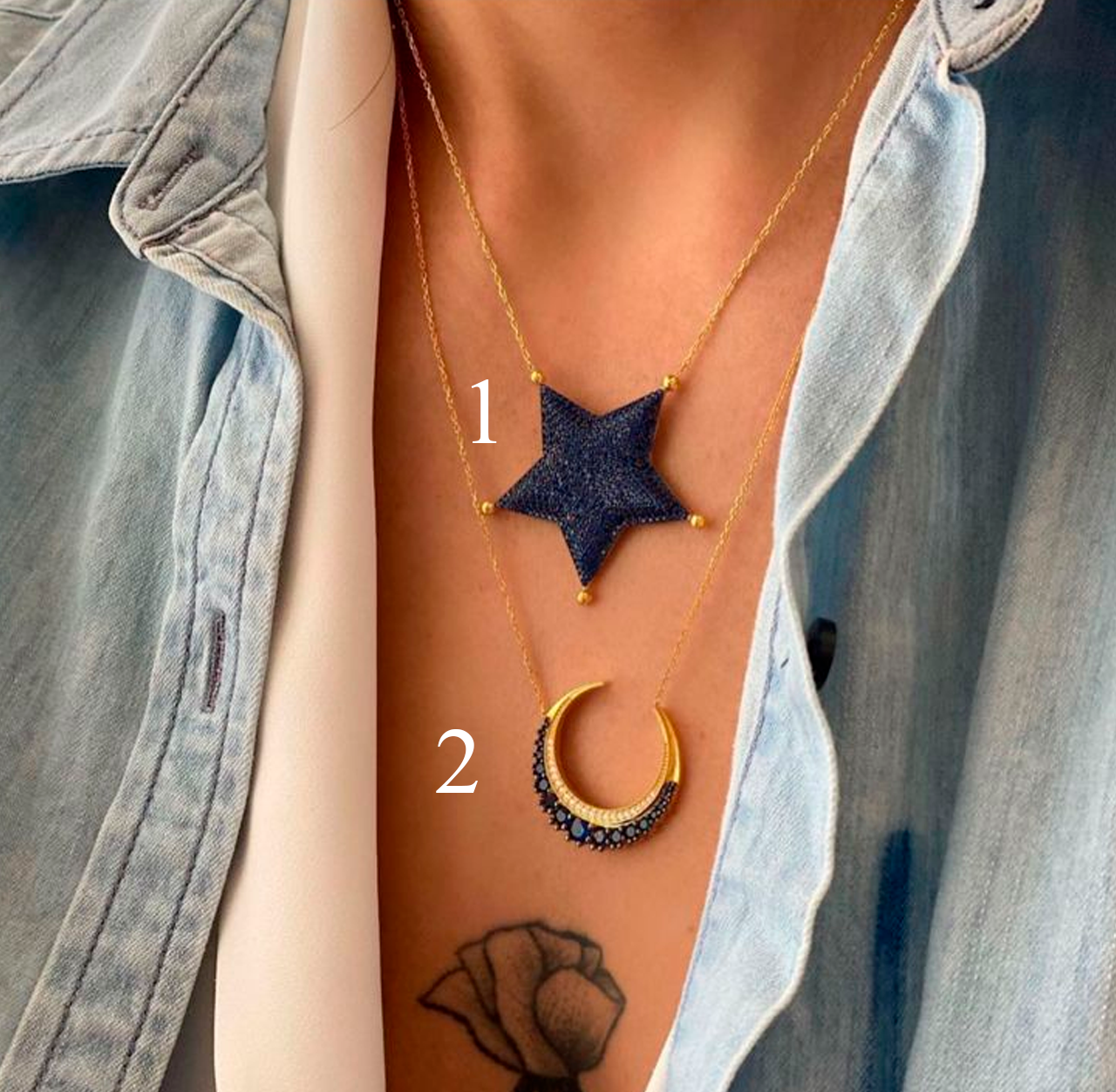 Extrella y Media Luna navy blue