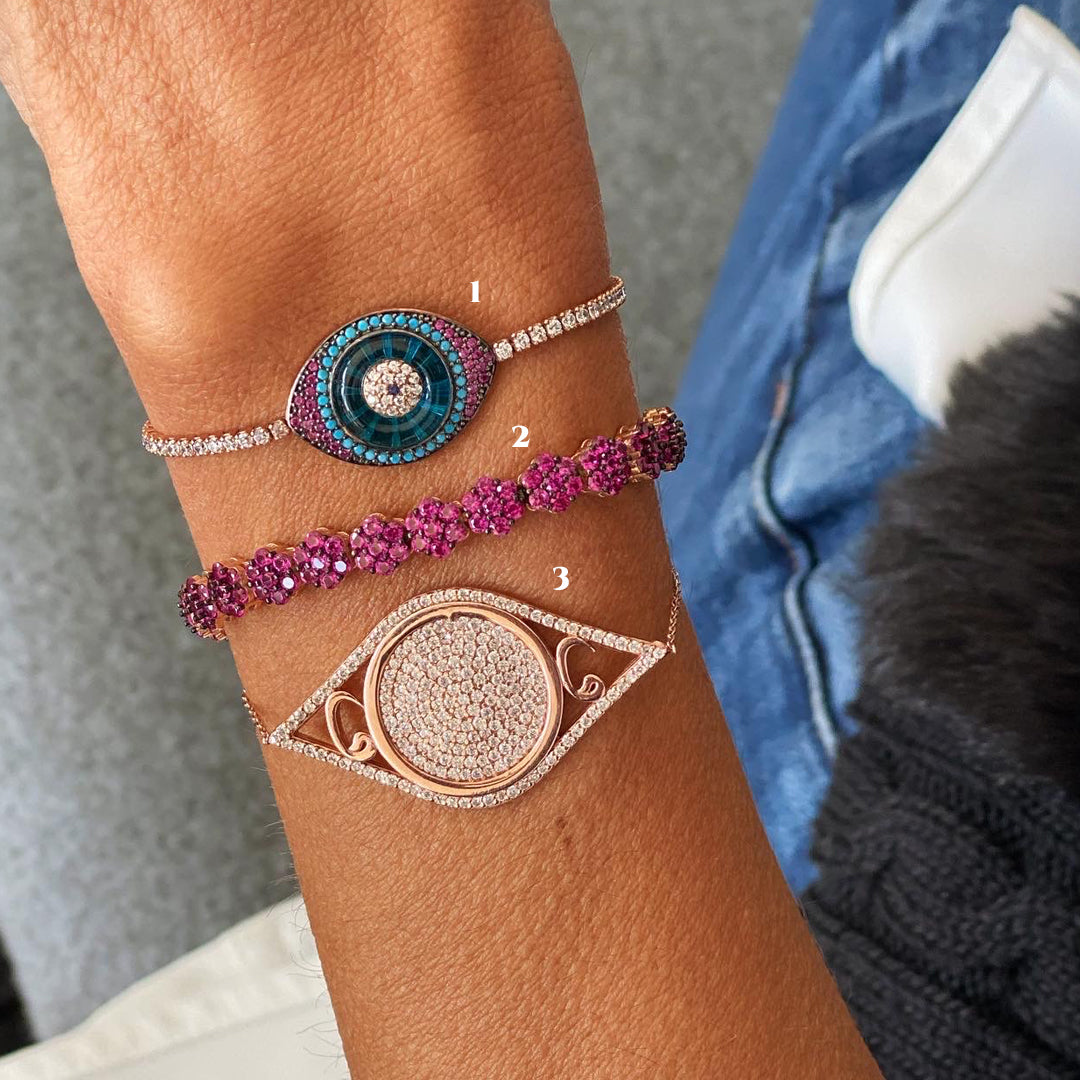 Ojo Turco, Flores Rosas, Ojo Turco Blanco