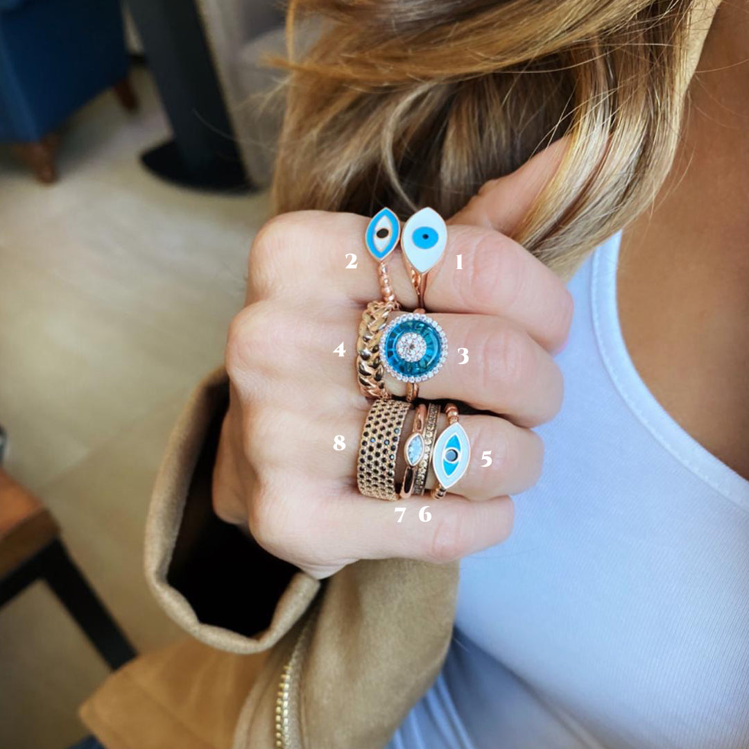 Ojo turco (diferentes formas)