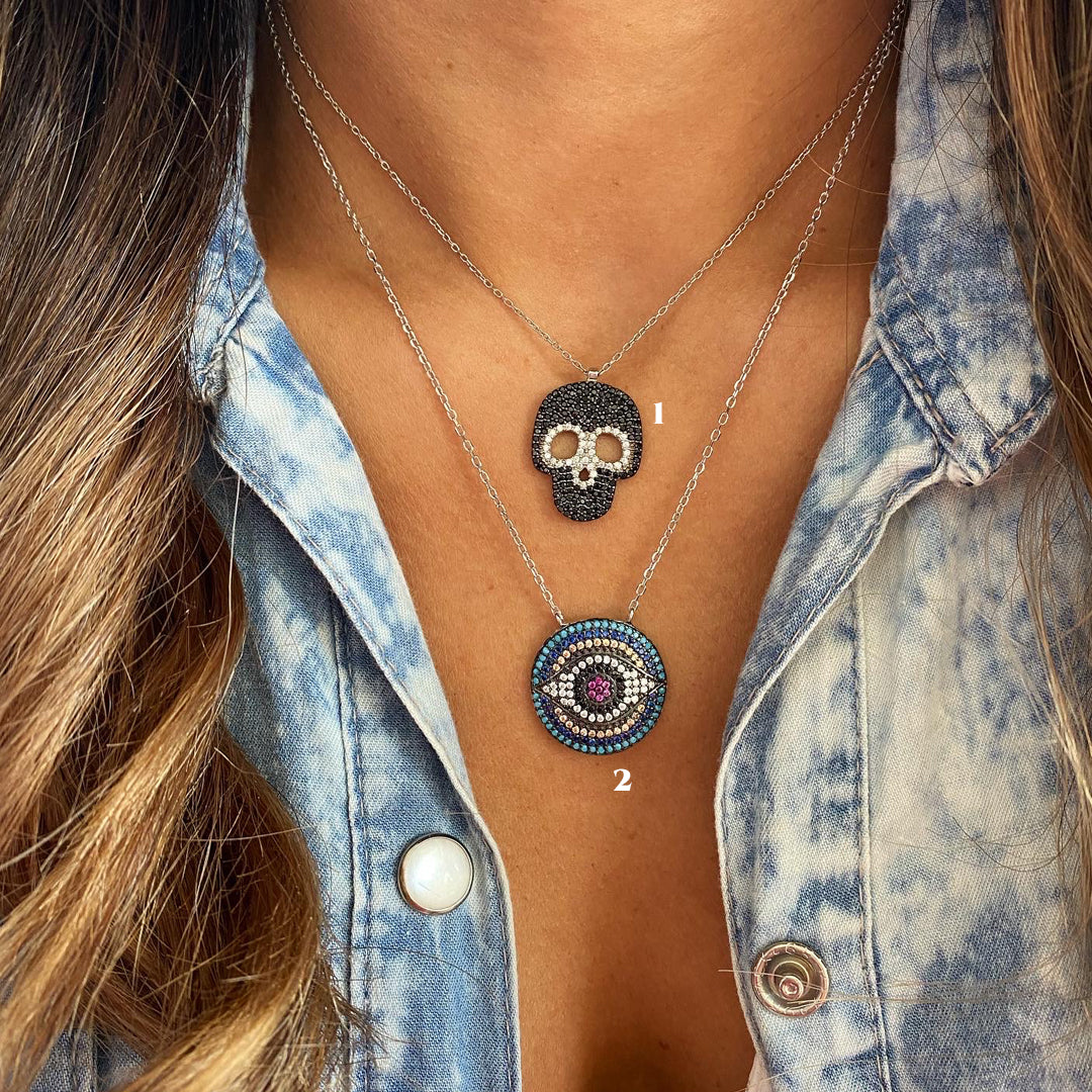 Calavera Ojo y Turco Arcoiris