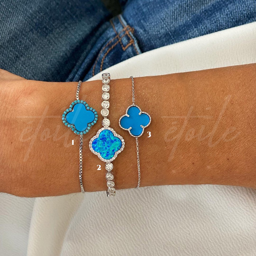 Buena Suerte Trébol Azul