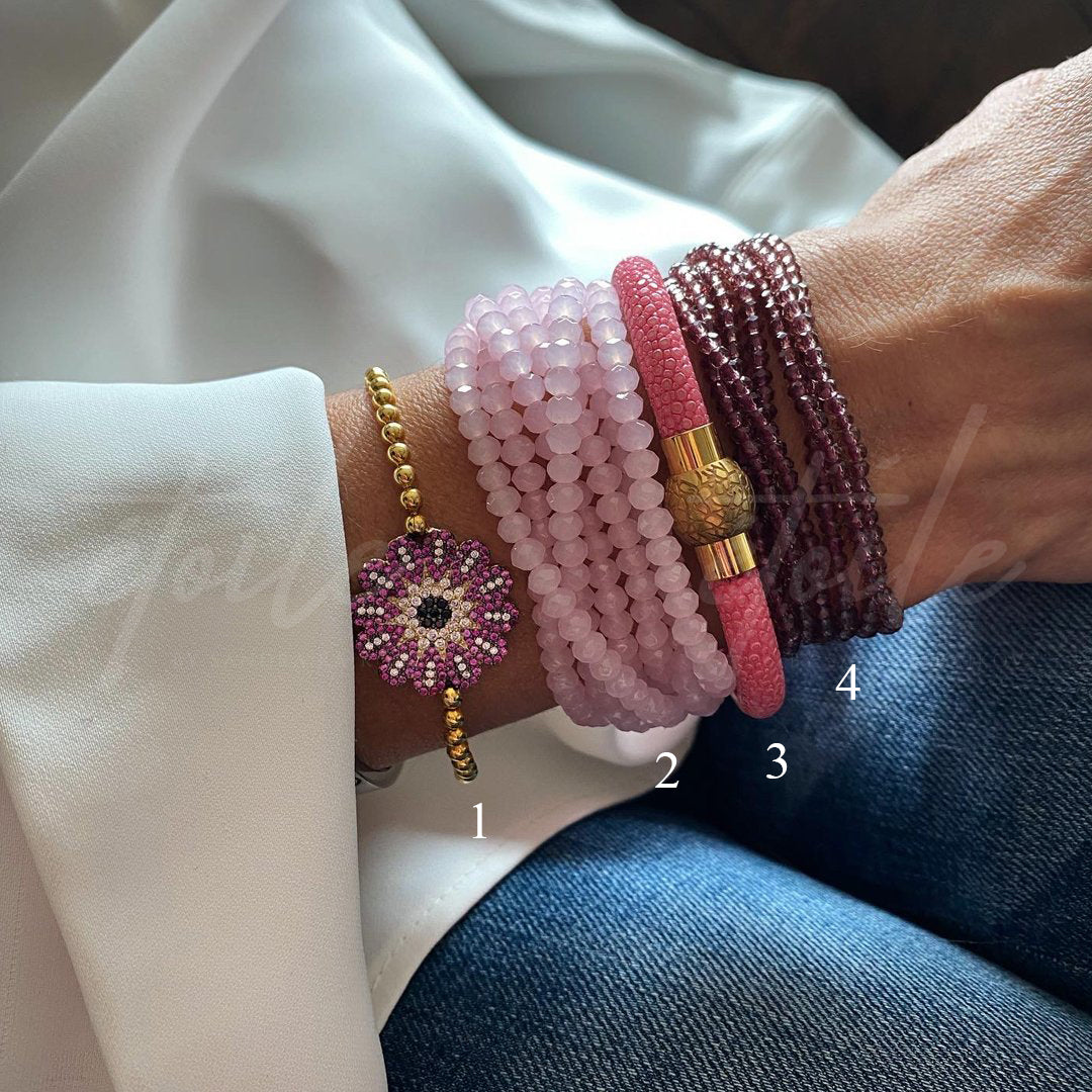 Flor Rosa, Cuarzo Rosa, Brazalete Rosa, Varias Líneas